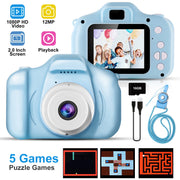 iMounTEK Kids Digital Camera w/ 2.0Ó Screen 12MP 1080P FHD Video Camera 4X Digital Zoom Games 32GB Card Supported Shockproof Child Camcorder for 3-10