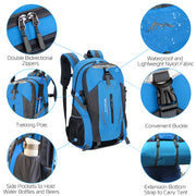 36L Waterproof Hiking Backpack with Ergonomic Design
