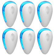 6 Pack Ultrasonic Pest Repeller Indoor Plug In Bug Repellent Mosquito Spider Ant Roaches Mice Control for Bedroom Garage Warehouse Office