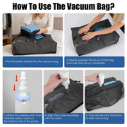 17L Vacuum Storage Bags with Rechargeable Pump - 2 Pack