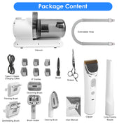 Pet Grooming Vacuum Kit with 7 Tools & 10000PA Suction