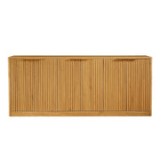 Fluted Sideboard Cabinet with 4-6 Doors and Wood-Grain Top