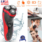 Electric Shaver Razor for Men IPX7 Waterproof Beard Trimmer 3D Rechargeable Painless Rotary Shaver with Pop up Trimmer 2 in 1 Electric Shaver