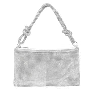 Rhinestone Evening Bag with Detachable Chain Strap