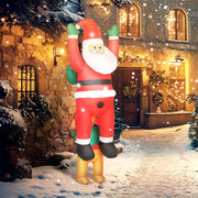 7FT Inflatable Hanging Santa with LED Lights and Built-In Fan
