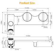Bidet Attachment Non-Electric Fresh Water Bidet Sprayer Toilet Seat Attachment with Self Cleaning Dual Nozzles Cold Warm Water Temperature Pressure Co