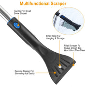 Extendable Ice Scraper with Snow Brush and Foam Grip