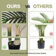 6FT Artificial Golden Cane Palm Tree with Black Pot