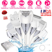 7 In 1 Electric Razor for Women Lady Hair Removal Epilators for Leg Face Arm Bikini Armpit Public Hairs IPX6 Wet and Dry Use Cordless Rechargeable Who