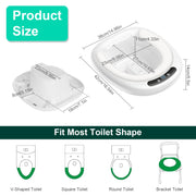 Electric Sitz Bath Tub Sits Bath Soak Pan Salts Bowl Postpartum Care Basin for Toilet Seat with Dual Nozzles 3-Level Water Flow Water Temperature Disp