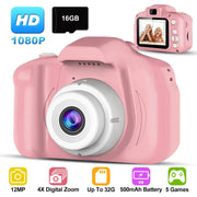 iMounTEK Kids Digital Camera w/ 2.0Ó Screen 12MP 1080P FHD Video Camera 4X Digital Zoom Games 32GB Card Supported Shockproof Child Camcorder for 3-10