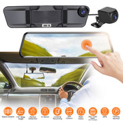 4K Car DVR 12in Dash Cam Camcorder Camera Recorder with 170¡ Angle Loop Recording Motion Detection Night Vision Voice Control APP Control G-sensor