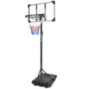 Portable Kids Basketball Hoop with Wheels, Height Adjustable 5.6 to 7ft Basketball Goal System Indoor Outdoor for Kids T