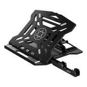 360¼ Rotating Laptop Riser Stand Foldable Desk Laptop Riser Tablet PC Holder with Phone Stand 8 Level Adjustable Height Inbuilt Handle for Home Office