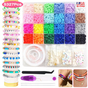 Clay Beads Bracelet Making Kit with 5327 Pieces