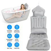 Full Body Bath Pillow with Lumbar Support & 4D Mesh