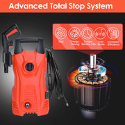 Electric High Pressure Washer 1740PSI Max 2.6GPM Powerful Car Washer Pressure Cleaner with Adjustable Spray Nozzle Soap Dispenser IPX5 Waterproof for