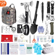 125Pcs Survival Kits Professional Emergency Survival Gear Tactical First Aid Kit Supplies for Outdoor Adventure Camping Hiking Hunting