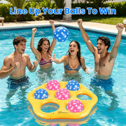 Inflatable Tic-Tac-Toe Pool Game Set with 7 Balls