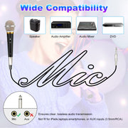 Handheld Wired Dynamic Microphone | XLR Vocal Mic with Switch & 13ft Cable