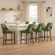 Counter Height Bar Stools Set of 2 with Cutout Back