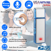 Mini Voice Recorder 8GB Digital Sound Audio Activated Recorder USB Flash Drive Disk w/ 96Hrs Recording U Disk Recorder For Meeting Lectures