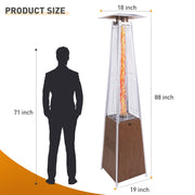 48,000 BTU Pyramid Patio Heater with Quartz Glass Tube