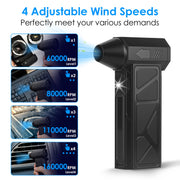 160,000RPM Air Duster – Cordless Rechargeable Blower with LED Light & 4 Speeds