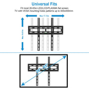 TV Wall Mount Bracket for 26-65in LED/LCD/PLASMA Flat TV VESA 400x400mm