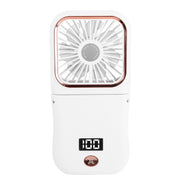 5 In 1 Folding Mini Fan Hands-free Rechargeable Neck Fan Handheld Fan with 3 Speeds Power Bank Phone Holder Neck Strap for Home Office Travel Dormitor