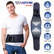 Lower Back Massager Heating Pad Cordless Heating Pad with Air Compression Vibration for Back Belly Waist Shoulder Pain Relief
