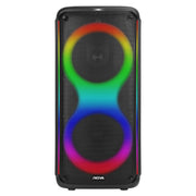 Portable Wireless Party Speaker with 7 Colorful Lights Remote Control Party Speaker with TWS Function FM Radio USB MMC Card Reading Aux In Recording F
