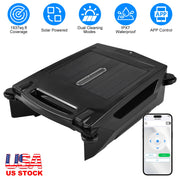 Solar PoweredÊRobotic Pool SkimmerÊAutomatic Swimming Pool Surface Cleaner with 2 Cleaning Modes Dual Charging Methods IPX7 Waterproof 1937sq.ft Cover