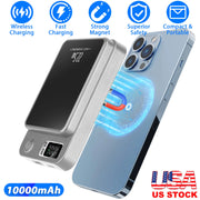 2 In 1 Magnetic Wireless Power Bank 10000mAh PD20W Fast Charger MagSafe Wireless Power Bank Fit for IOS Phones IOS Phone 14 Series And More