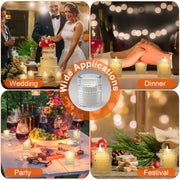 Clear Glass Votive Candle Holders Set of 24 with Embossed Design