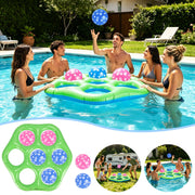 Inflatable Tic-Tac-Toe Pool Game Set with 7 Balls