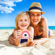 Dinosaur Kids Selfie Camera Cartoon Camera 48MP 1080P HD Digital Camera with Cartoon Case Card Reader 32G MMC Card for Boys Girls Aged 6+ Years Old