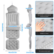 Full Body Bath Pillow with Lumbar Support & 4D Mesh