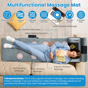 Full Body Massage Mat – Heat, Vibration, Neck & Foot Massage, Pillow Support