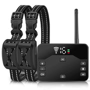 2 In 1 Wireless Electric Dog Fence Waterproof Pet Shock Boundary Containment System Electric Training Collar with 2 Receiver Collars for Small Medium