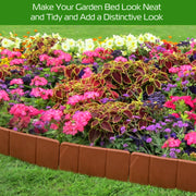 Plastic Garden Lawn Edging 20-Piece Cobblestone Effect