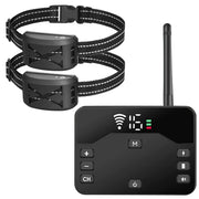 2 In 1 Wireless Electric Dog Fence Waterproof Pet Shock Boundary Containment System Electric Training Collar with 2 Receiver Collars for Small Medium