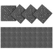 Interlocking Patio Deck Tiles 12 Inch Stone Pattern 44-Piece Set