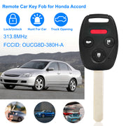 Fit For Honda Accord 2003-2007 Remote Keyless Entry Shell Button Car Key Fob Uncut Key Cover Case OUCG8D-380H-A FCCID 313.8MHz Frequency