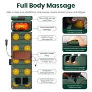 Full Body Electric Massage Mat with Heating and Vibration