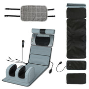Full Body Electric Massage Mat Heating Vibration Massage Pad Cushion Back Massage Mattress Chair Pad with Neck Foot Massage Head Pillow and Cloth Lumb