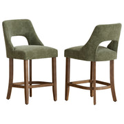 Counter Height Bar Stools Set of 2 with Cutout Back