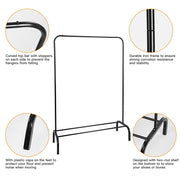 33lbs Loading Garment Racks Freestanding Clothing Racks Clothes Rack Stands Organizer with Bottom Shelf for Dormitory Home