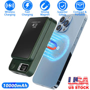 2 In 1 Magnetic Wireless Power Bank 10000mAh PD20W Fast Charger MagSafe Wireless Power Bank Fit for IOS Phones IOS Phone 14 Series And More