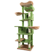 68in Multi-Level Cat Tree Tower with Hammocks & Scratching Posts